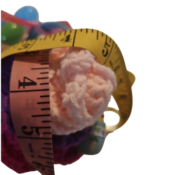 Hand Knit Crochet Easter Bundle Upcycled Eggs 4pc Set Coaster Pastel colors 10pc - Picture 16 of 17